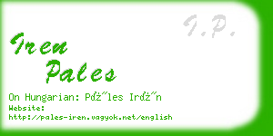 iren pales business card